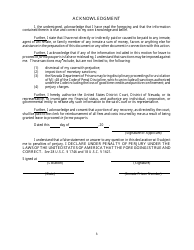 Application to Proceed in Forma Pauperis for Inmate - Nevada, Page 5
