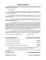 Application to Proceed in Forma Pauperis for Inmate - Nevada, Page 6