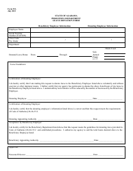 Document preview: Form 25A Leave Donation Form - Alabama