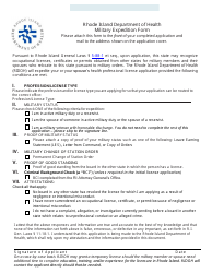 Application for License as an Emergency Medical Services Practitioner - Rhode Island, Page 8