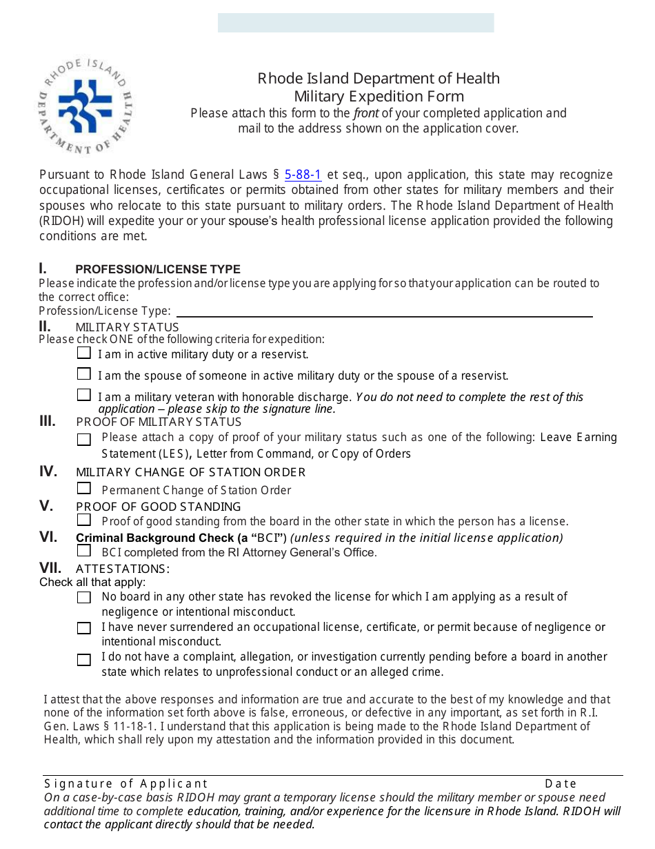 Application for License as an Emergency Medical Services Practitioner - Rhode Island, Page 8