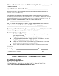 Request for Iep Facilitation Form - Nevada, Page 2