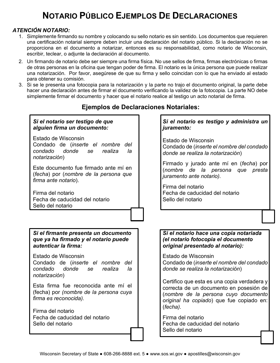 Formulario De Explicacion De Rechazo De Documento - Wisconsin (Spanish), Page 2