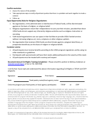 Civil Rights Information for Tefap and Csfp Staff and Volunteers - North Dakota, Page 2