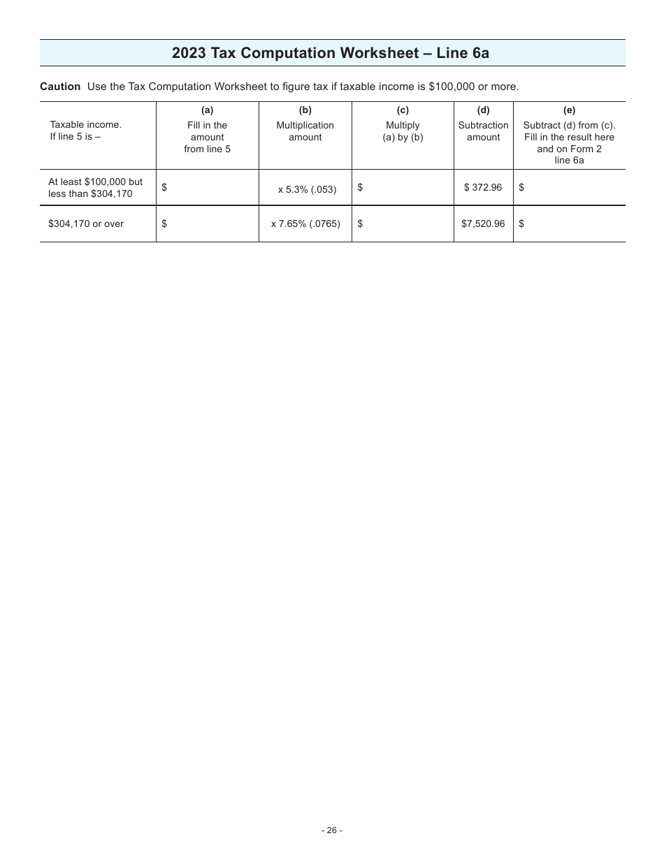 Instructions for Form 2, I-020, I-021 Schedule 2K-1 - Wisconsin, Page 26