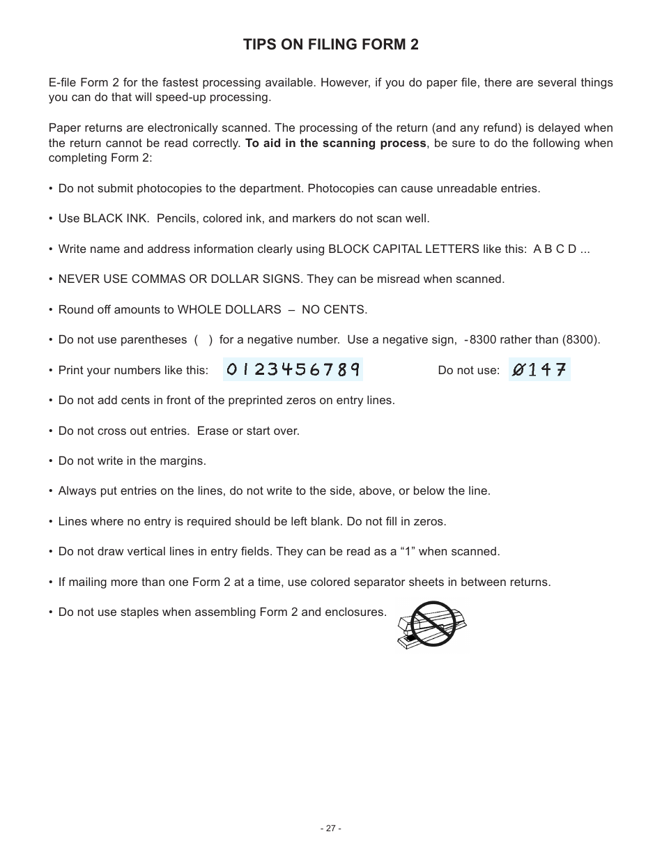 Instructions for Form 2, I-020, I-021 Schedule 2K-1 - Wisconsin, Page 27
