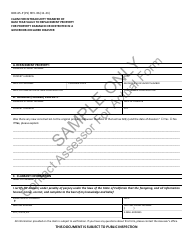 Form BOE-65-P Claim for Intracounty Transfer of Base Year Value to Replacement Property for Property Damaged or Destroyed in a Governor-Declared Disaster - Sample - California