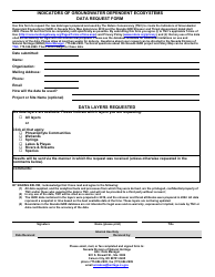 Nevada Indicators of Groundwater Dependent Ecosystems Data Request Form ...