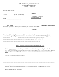Complaint/Motion for Shared Parenting - Warren County, Ohio, Page 6