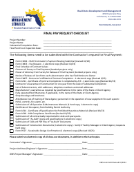 Document preview: DMS Form AE10 Final Pay Request Checklist - Florida