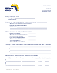 DMS Form CM01 Contractor Experience Questionnaire and Financial Information - Florida, Page 3