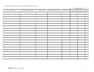 DMS Form CM01 Contractor Experience Questionnaire and Financial Information - Florida, Page 5