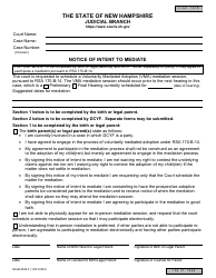 Form NHJB-2542-F Notice of Intent to Mediate - New Hampshire