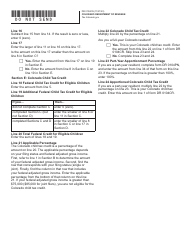 Form DR0104CN Colorado Child Tax Credit - Colorado, Page 3