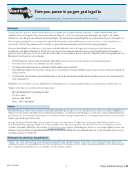 Document preview: Form NCP-1 Noncustodial Parent Form - Massachusetts (Haitian Creole)