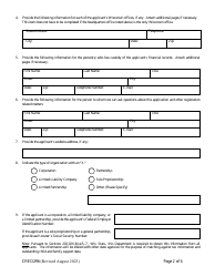 Form CRED296 Charitable Organization Application - Wisconsin, Page 2
