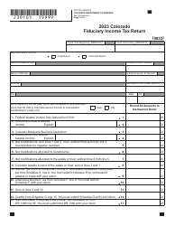 Form DR0105 Fiduciary Income Tax Return - Colorado