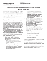 Form DR0350 First-Time Home Buyer Savings Account Interest Deduction - Colorado