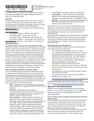 Form DR0100 Colorado Retail Sales Tax Return - Colorado, Page 3