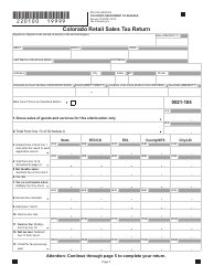 Form DR0100 Colorado Retail Sales Tax Return - Colorado, Page 6