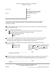 Document preview: Form KERN RRD0320 Revenue Recovery Division Recommendation Request for Waiver of Fees - County of Kern, California