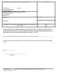 Document preview: Form KRN SUP CRT-CIV2341 Request to Set Prove up Hearing/Default Setting for Civil Cases - County of Kern, California