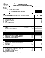 Document preview: IRS Form 720 Quarterly Federal Excise Tax Return
