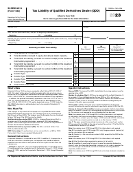 Document preview: IRS Form 1042 Schedule Q Tax Liability of Qualified Derivatives Dealer (Qdd), 2023