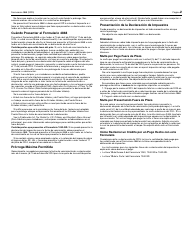 IRS Formulario 4868 Solicitud De Prorroga Automatica Para Presentar La Declaracion Del Impuesto Sobre El Ingreso Personal De Los Estados Unidos (Spanish), Page 2