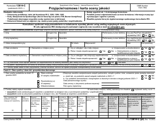 IRS Form 13614-C (PL) Intake/Interview and Quality Review Sheet (Polish)