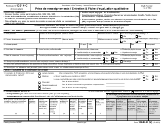 IRS Form 13614-C (FR) Intake/Interview and Quality Review Sheet (French)