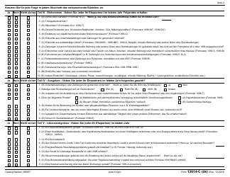 IRS Form 13614-C (DE) Intake/Interview and Quality Review Sheet (German), Page 2