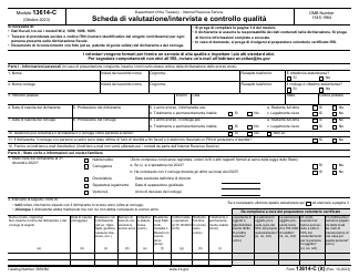 IRS Form 13614-C (IT) Intake/Interview and Quality Review Sheet (Italian)