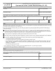 Document preview: IRS Form 15112 Earned Income Credit Worksheet (Cp 27)