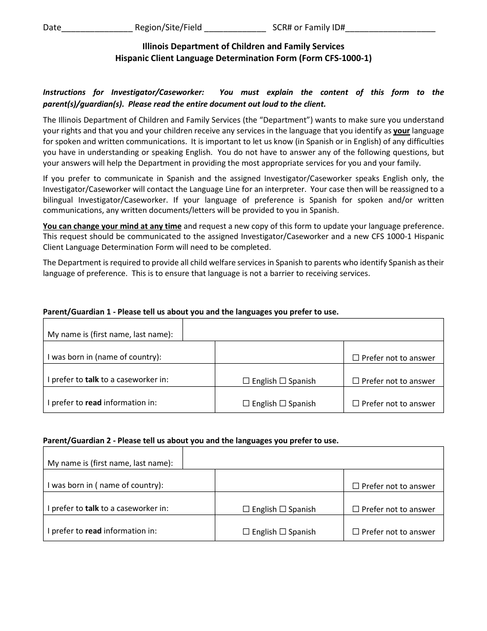 Form CFS10001 Fill Out, Sign Online and Download Fillable PDF
