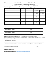 Form CFS-1000-1 Hispanic Client Language Determination Form - Illinois, Page 2