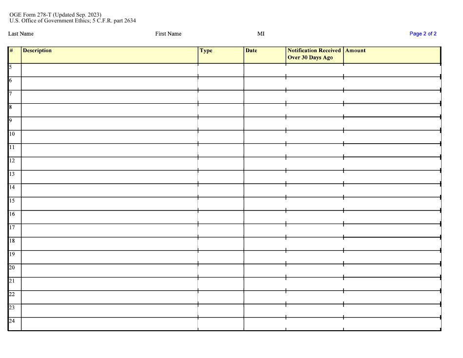 OGE Form 278-T - Fill Out, Sign Online and Download Fillable PDF ...