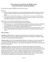 Arkansas Immunization College or University Exemption Application - Arkansas, Page 2