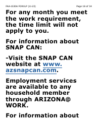 Form FAA-1530A-XLP Nutrition Assistance Able Bodied Adult Without Dependents (Abawd) Time Limits - Extra Large Print - Arizona, Page 18