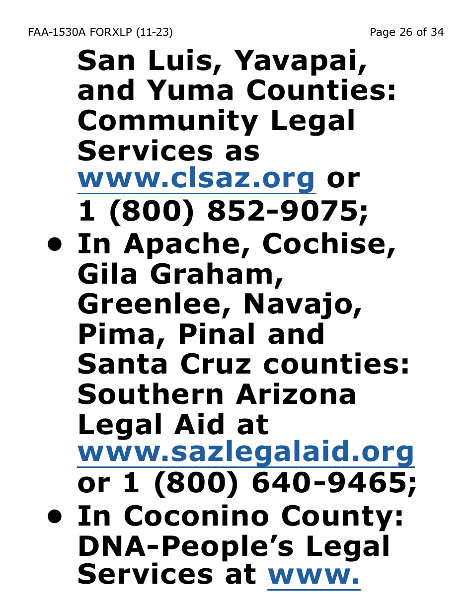Form FAA-1530A-XLP Nutrition Assistance Able Bodied Adult Without Dependents (Abawd) Time Limits - Extra Large Print - Arizona, Page 26