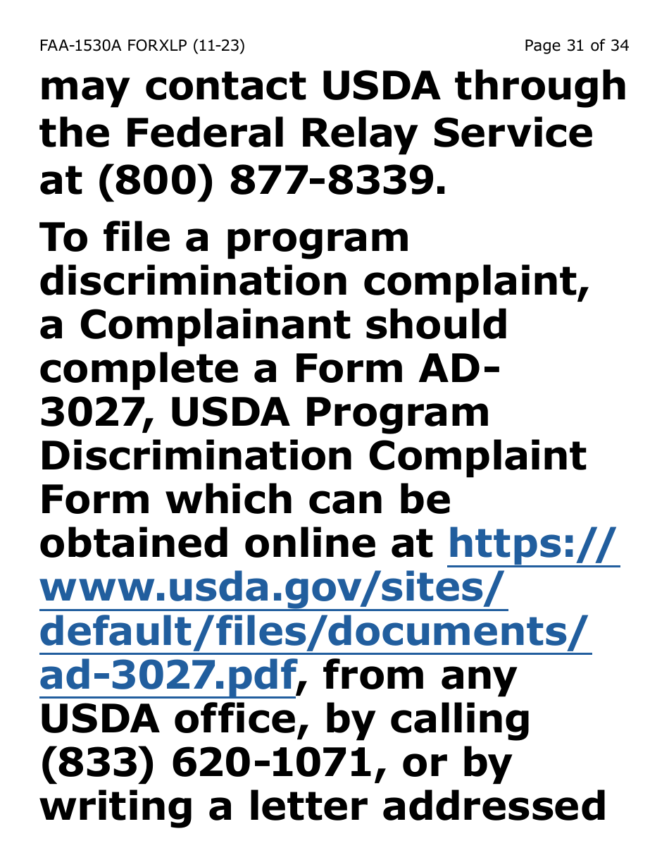Form FAA-1530A-XLP Nutrition Assistance Able Bodied Adult Without Dependents (Abawd) Time Limits - Extra Large Print - Arizona, Page 31