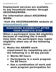 Form FAA-1530A-LP Nutrition Assistance Able Bodied Adult Without Dependents (Abawd) Time Limits - Large Print - Arizona, Page 10