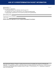 Form DDD-2250A Age 18 Redetermination Packet - Arizona, Page 4