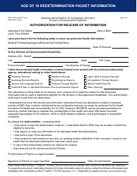 Form DDD-2250A Age 18 Redetermination Packet - Arizona, Page 5