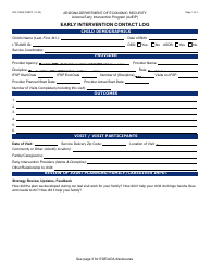 Document preview: Form GCI-1094A Early Intervention Contact Log - Arizona