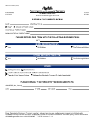 Document preview: Form CSE-1277A Return Documents Form - Arizona