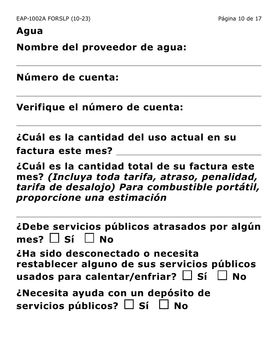 Formulario Eap 1002a Slp Fill Out Sign Online And Download Fillable Pdf Arizona Spanish 6632