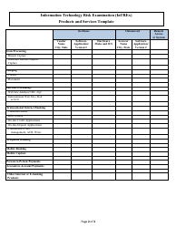 Information Technology Risk Examination (Intrex) Products and Services Template - Arkansas, Page 2