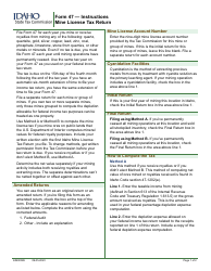 Form 47 (EFO00048) Mine License Tax Return - Idaho, Page 2