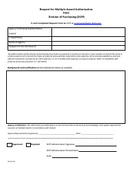 Document preview: Request for Multiple Award Authorization - Idaho